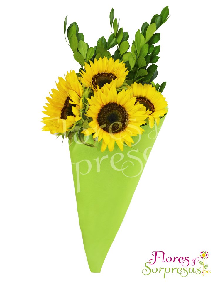 Ramo de 4 Girasoles