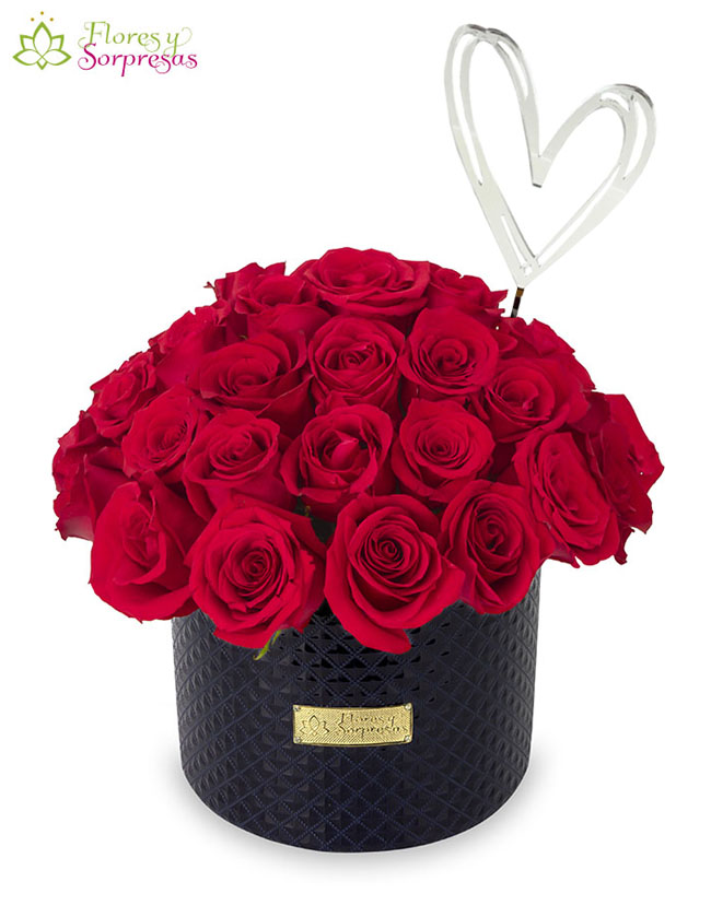 Box de 30 Rosas + Toppers