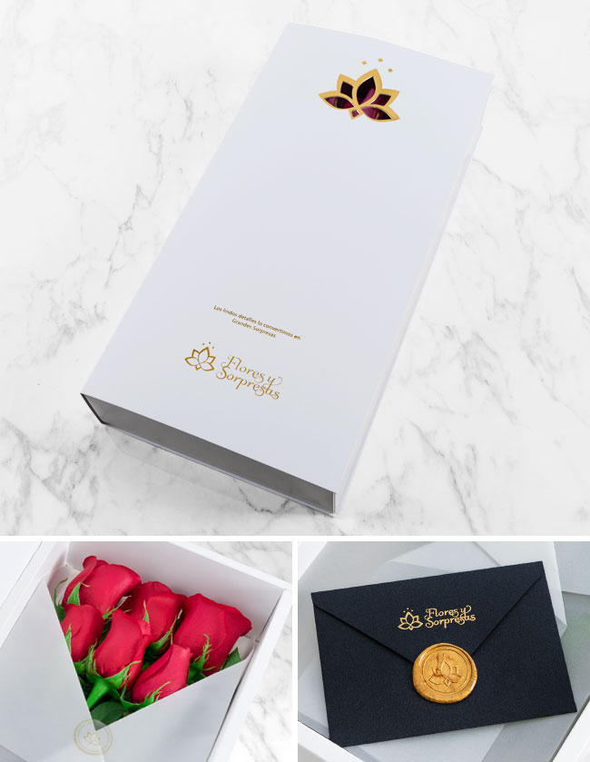 Caja de 6 Rosas Rojas DM1328