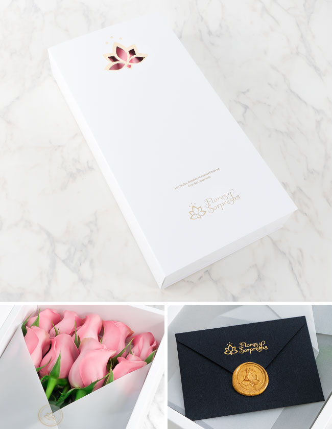 Caja de 9 Rosas Rosadas