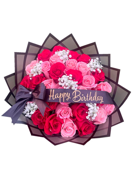 Ramo de 24 rosas personalizada