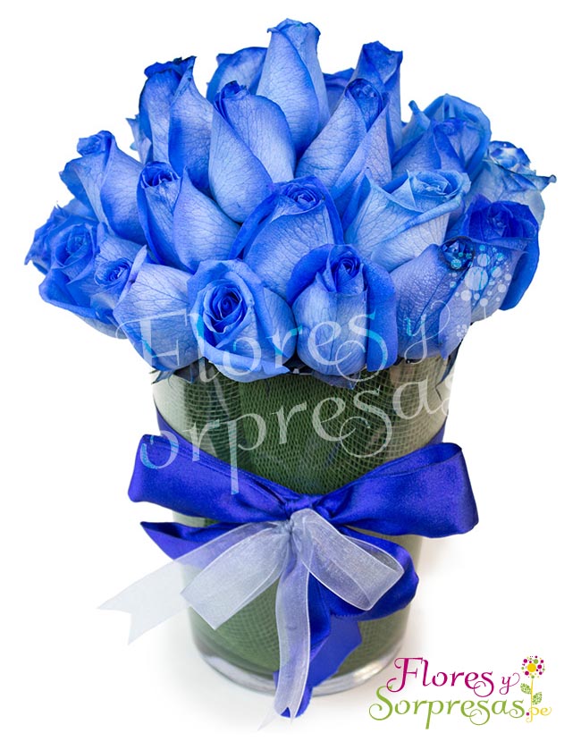 Rosas Azules en Suspiro AR189 Delivery Lima y Callao