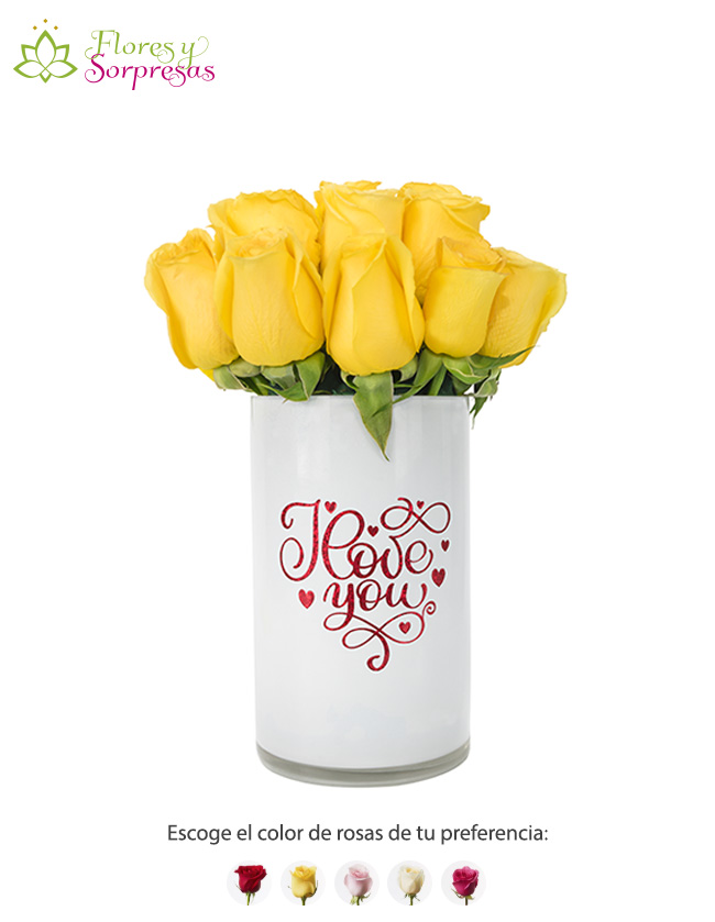 Arreglo floral Ilove you AR895